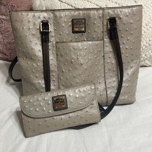 Dooney and Burke matching purse and wallet set
